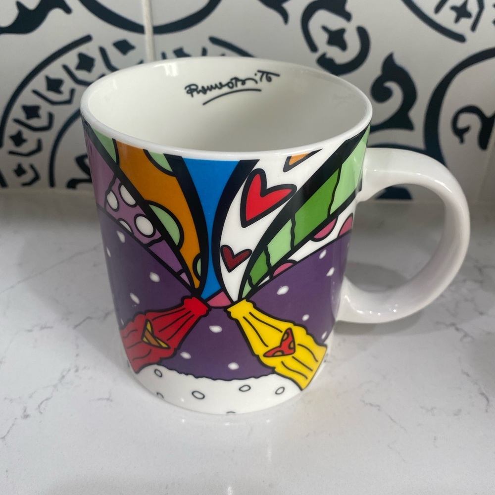 Vin Rare ROMERO BRITTO x Coca-Cola Bottles 2014 Jumbo Coffee Mug Cup Coke
